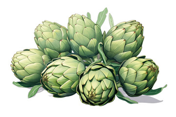 Fototapeta premium Artichokes Hand Drawn Vector