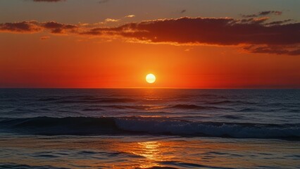 Obraz premium Great sunset horizon over the ocean