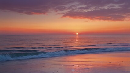 Fototapeta premium Great sunset horizon over the ocean