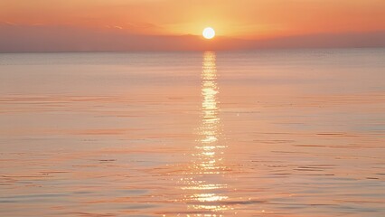 Naklejka premium Great sunset horizon over the ocean