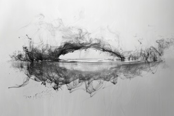 Ethereal Flow: Swirling Smoke or Ink in Water, Creating Mesmerizing Patterns