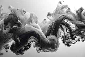 Ethereal Ink: Swirling Patterns in Water, Creating Flowing, Fluid Designs