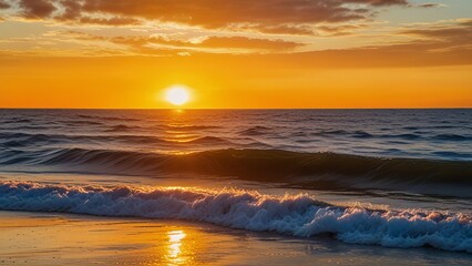 Fototapeta premium Great sunset horizon over the ocean