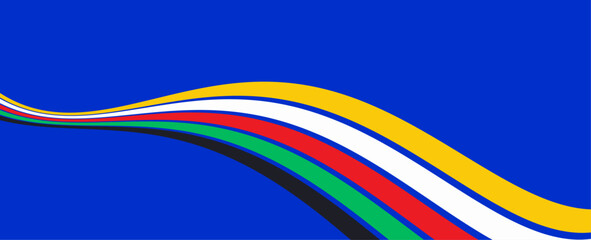 Soccer championship abstract Summer Football 2024 competition Group Stage of the European football tournament in Germany National flags pattern. Layouts promote sports events, clubs. 