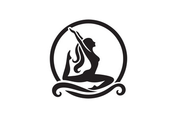 Meditation vector art.