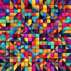 abstract geometric patchwork illustration