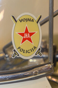 Military Police Jna Sticker at Vehicle Windscreen Former Yugoslavia Army