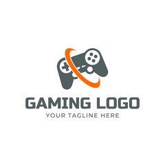 Game console and video games stick logo design template