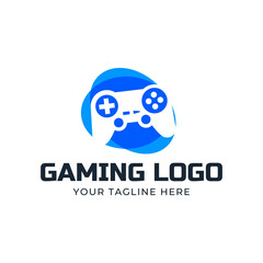 Game console and video games stick logo design template