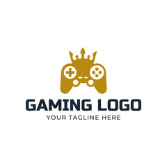 Game console and video games stick logo design template