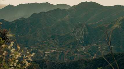 Mountain scenery with typical Canarian rural environment, Tenerife