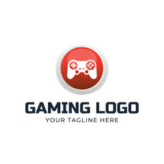 Game console and video games stick logo design template