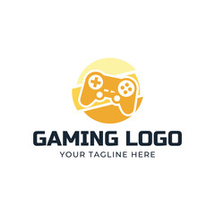 Game console and video games stick logo design template