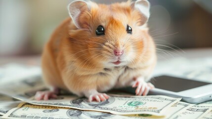 Hamster kombat game on cryptocurrency mining, concept of mini games on cryptocurrency earning