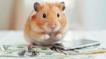 Hamster kombat game on cryptocurrency mining, concept of mini games on cryptocurrency earning