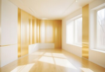 white and gold theme modern interior