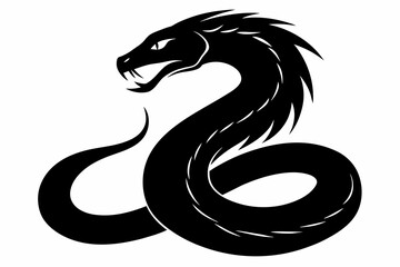 Snake Black Silhouette Vector on White Background,snake, animal, cartoon, vector, illustration, reptile, serpent, cobra, symbol, 2013, cute, fun, 