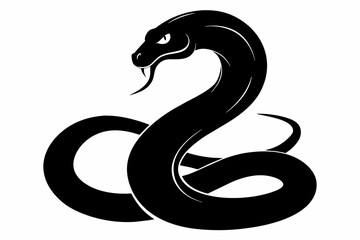 Snake Black Silhouette Vector on White Background,snake, animal, cartoon, vector, illustration, reptile, serpent, cobra, symbol, 2013, cute, fun, 