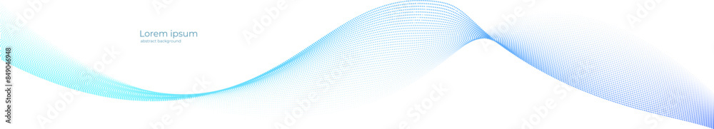 Poster Vector wave dynamic music lines. Blue-violet abstract lines. Sound waves on transparent background for your design. Vector EPS 10