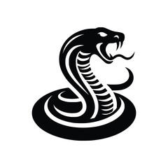 Dynamic Cobra Snake Logo - Aggressive Serpent Graphic Illustration