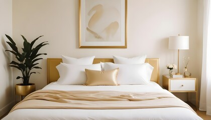 white and gold theme modern interior