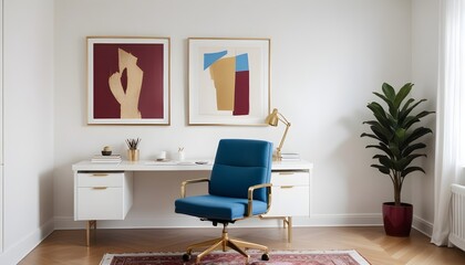 white and gold theme modern interior