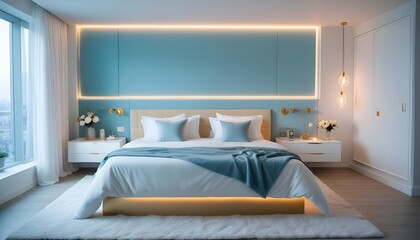 white and gold theme modern interior