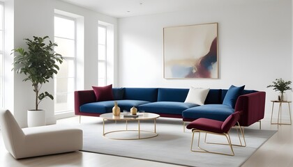 white and gold theme modern interior