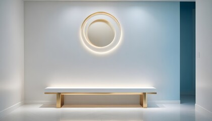 white and gold theme modern interior