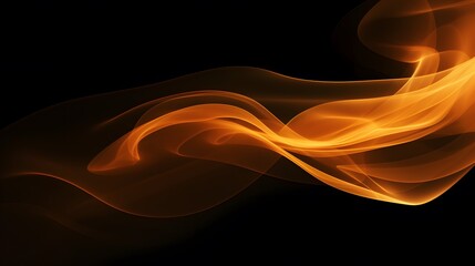 Orange smoke on black background