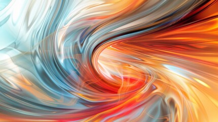 Obraz premium Dynamic abstract swirl of orange, blue, white, and grey hues background
