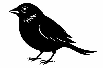Sparrow Black Silhouette Vector,bird, animal, silhouette, vector, illustration, nature, birds, art, beak, wildlife, crow, cartoon, 