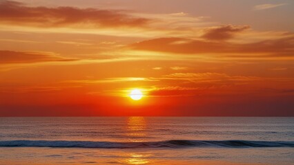 Fototapeta premium Great sunset horizon over the ocean
