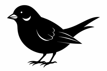 Sparrow Black Silhouette Vector,bird, animal, silhouette, vector, illustration, nature, birds, art, beak, wildlife, crow, cartoon, 