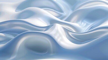 Obraz premium abstract Smooth wavy background in light blue with a soft sheen, creating a serene undulating pattern