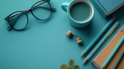 blue backgrounds, serve as visual elements to complement other content