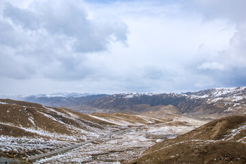 Gannan Tibetan Autonomous Prefecture, Gansu Province - grassland under the snow-capped mountains
