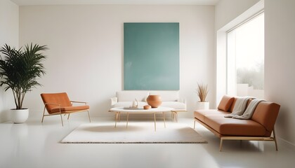 white and gold theme modern interior