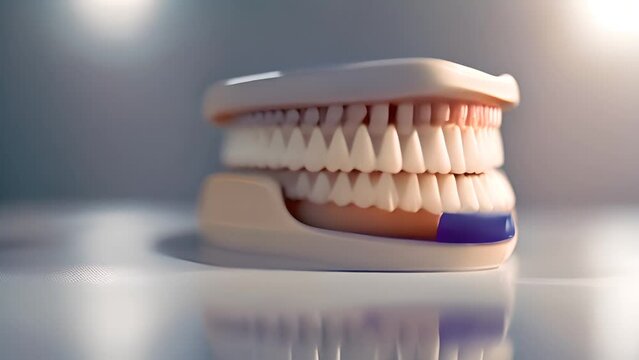 Dental Model With Toothbrush Generative AI