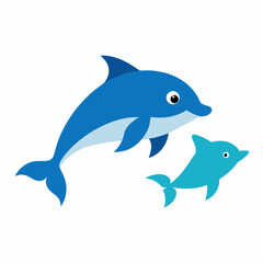 dolphin isolated on white