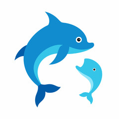 dolphin isolated on white