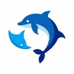 dolphin isolated on white