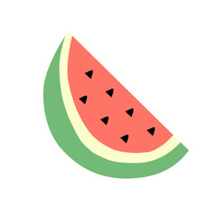 Slice Watermelon vector illustration