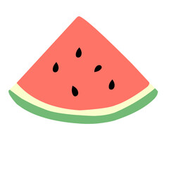 Slice Watermelon vector illustration