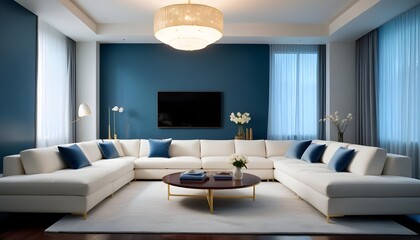 white and gold theme modern interior