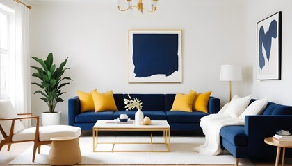 white and gold theme modern interior