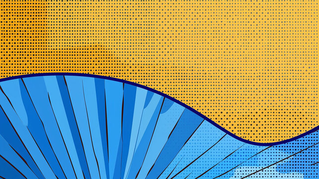 Comic Retro Vibrant Yellow And Blue Background