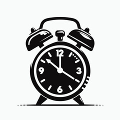 Alarm clock Silhouette Illustration Vector Graphic Design Art Shadow Shape design