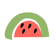 Summer rainbows stylized as fruit watermelon