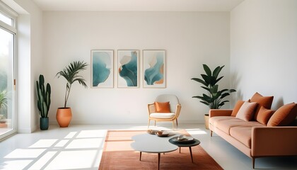 white and gold theme modern interior